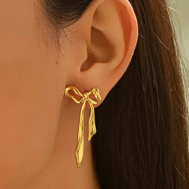 Bow Anti-Tarnish Earrings